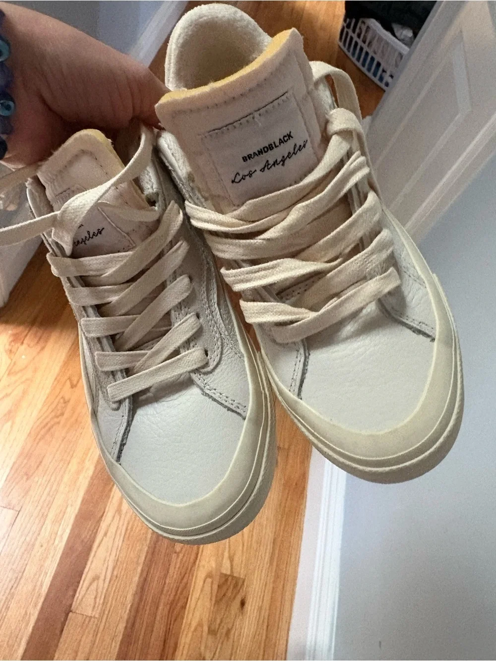Brandblack Cream/Tan Women's all leather Sneakers